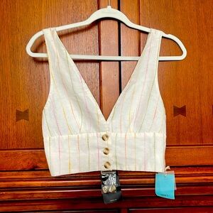 NEW Forever 21 Crop V-Neck Top Size Small